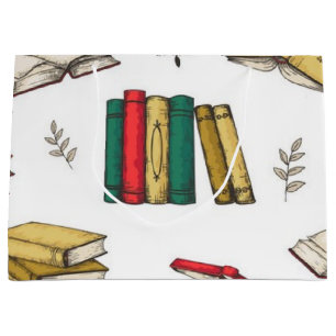 Grand Sac Cadeau Motif de livre