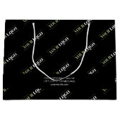 Grand Sac Cadeau Motif de logo professionnel personnalisé et texte (Devant)