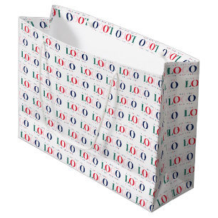Grand Sac Cadeau Motif de logo rectangle coloré répétitif Entrepris