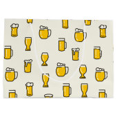 Grand Sac Cadeau Motif de lunettes de bière (Dos)