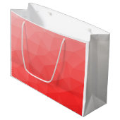 Grand Sac Cadeau Motif de maillage géométrique dégradé rouge (Devant Angle)