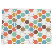 Grand Sac Cadeau Motif de module de ruche d'abeille (Devant)