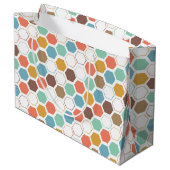 Grand Sac Cadeau Motif de module de ruche d'abeille (Dos Angle)