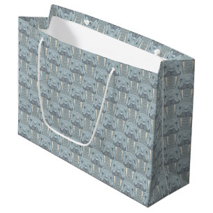 Grand Sac Cadeau Motif de moustache de morse