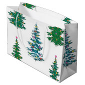 Grand Sac Cadeau Motif de Noël (Dos Angle)