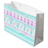 Grand Sac Cadeau Motif de Noël (Dos Angle)