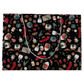 Grand Sac Cadeau Motif de Noël Dark Hygge (Dos)