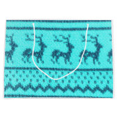 Grand Sac Cadeau Motif de Noël nordique (Devant)