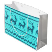 Grand Sac Cadeau Motif de Noël nordique (Dos Angle)