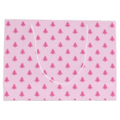 Grand Sac Cadeau Motif de Noël rose mignon (Dos)