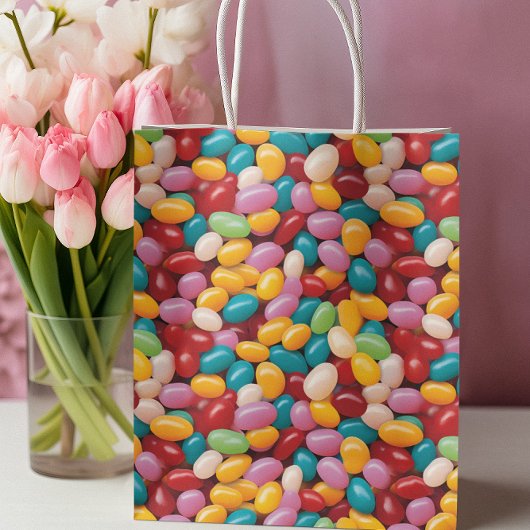 Grand Sac Cadeau Motif de Pâques Jelly Bean