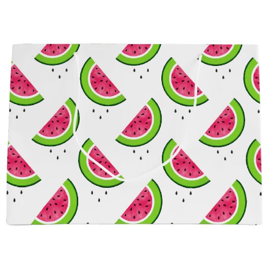 Grand Sac Cadeau Motif de pastèque 2 (Devant)