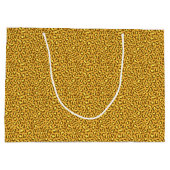 Grand Sac Cadeau motif de peau de léopard jaune brun (Dos)