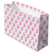 Grand Sac Cadeau Motif de poisson rose mignon (Dos Angle)