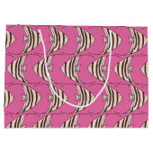 Grand Sac Cadeau Motif de poisson rose mignon (Dos)