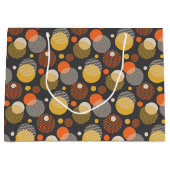 Grand Sac Cadeau Motif de rayure de point de polka (Devant)