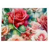 Grand Sac Cadeau Motif de Rose lunatique (Devant)