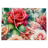 Grand Sac Cadeau Motif de Rose lunatique (Dos)