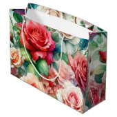 Grand Sac Cadeau Motif de Rose lunatique (Dos Angle)