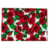 Grand Sac Cadeau Motif de roses rouges (Dos)
