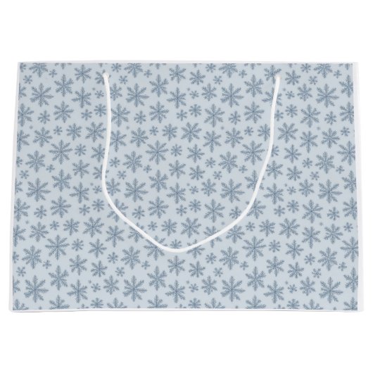 Grand Sac Cadeau Motif de snowflakes (Devant)