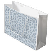 Grand Sac Cadeau Motif de snowflakes (Devant Angle)