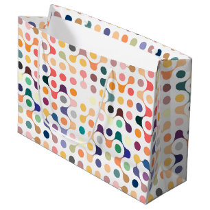 Grand Sac Cadeau Motif de structure moléculaire