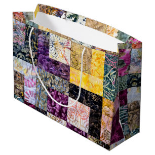 Grand Sac Cadeau Motif de surfaces composées