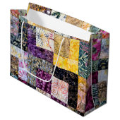 Grand Sac Cadeau Motif de surfaces composées (Devant Angle)