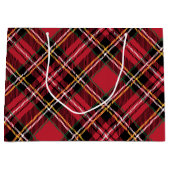 Grand Sac Cadeau Motif de tartan de Noël (Devant)