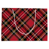 Grand Sac Cadeau Motif de tartan de Noël (Dos)