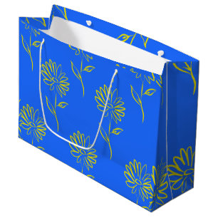 Grand Sac Cadeau Motif de tournesol jaune