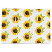 Grand Sac Cadeau Motif de tournesol peint à la main (Dos)