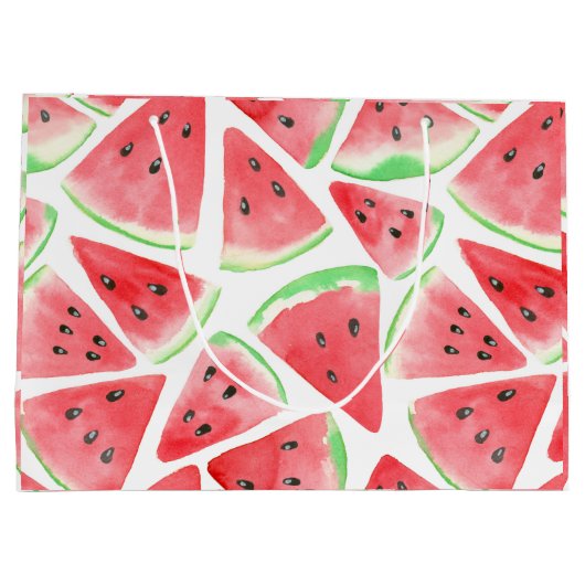 Grand Sac Cadeau Motif de tranches de pastèque (Dos)
