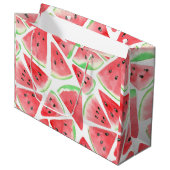 Grand Sac Cadeau Motif de tranches de pastèque (Devant Angle)