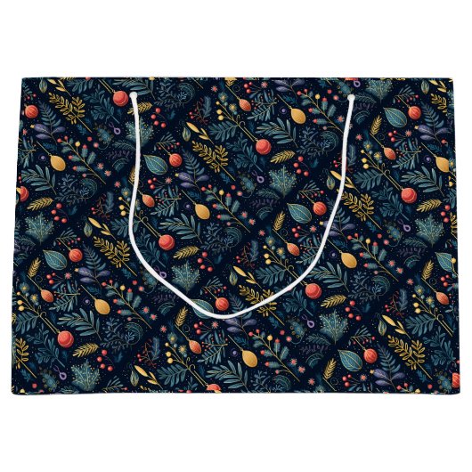 Grand Sac Cadeau Motif de vacances Foliage (Devant)