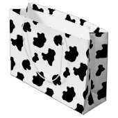 Grand sac cadeau motif de vache country (Dos Angle)