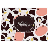 Grand Sac Cadeau Motif de vache mûre (Devant)
