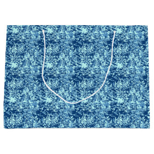 Grand Sac Cadeau Motif d'eau no 1 Black BG