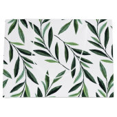 Grand Sac Cadeau Motif des branches d'aquarelle (Devant)