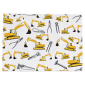 Grand Sac Cadeau Motif des camions et des outils de construction de (Dos)