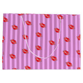 Grand Sac Cadeau Motif des lèvres de baiser (Dos)