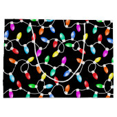 Grand Sac Cadeau Motif des lumières de Noël (Dos)