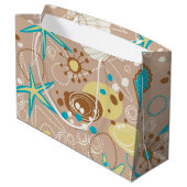 Grand Sac Cadeau Motif d'été (Dos Angle)