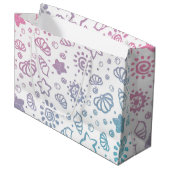 Grand Sac Cadeau Motif d'été (Devant Angle)