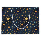 Grand Sac Cadeau Motif d'étoiles (Dos)
