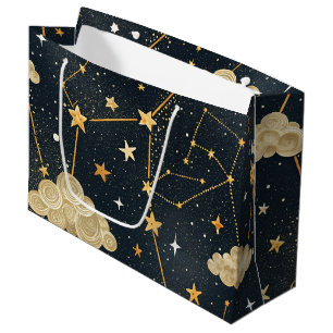 Grand Sac Cadeau Motif d'étoiles de constellation céleste (2)