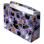 Grand Sac Cadeau Motif d'Halloween (Dos Angle)