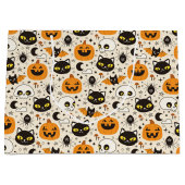 Grand Sac Cadeau Motif d'Halloween rétro (Devant)