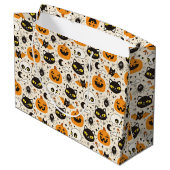 Grand Sac Cadeau Motif d'Halloween rétro (Dos Angle)